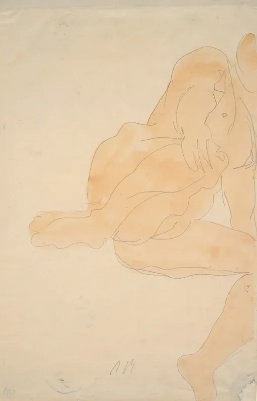Nude Sitting Knee Raised