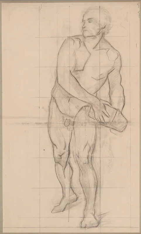 Nude Sketch To The Assailant To The Painting Martyrdom Of St Matthias