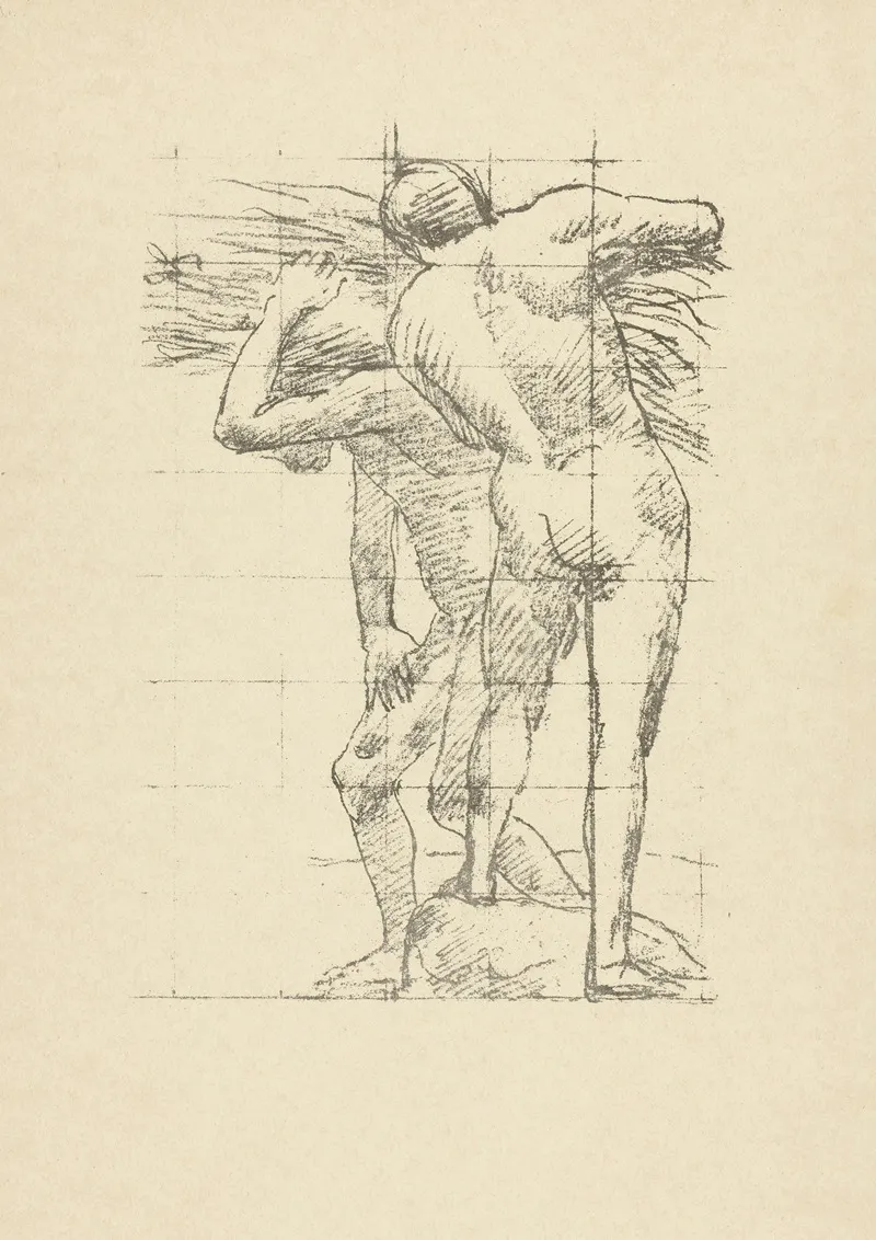 Nude Study Of Two Working Men