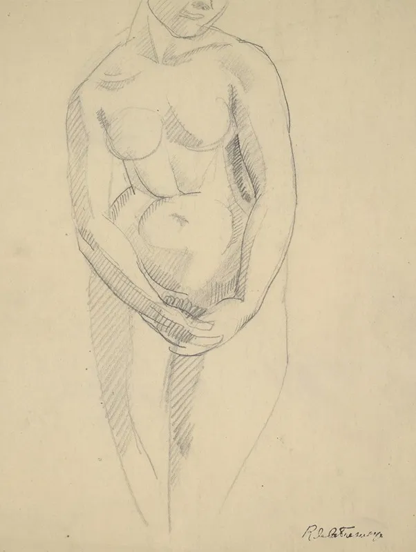 Nude With Hands Crossed