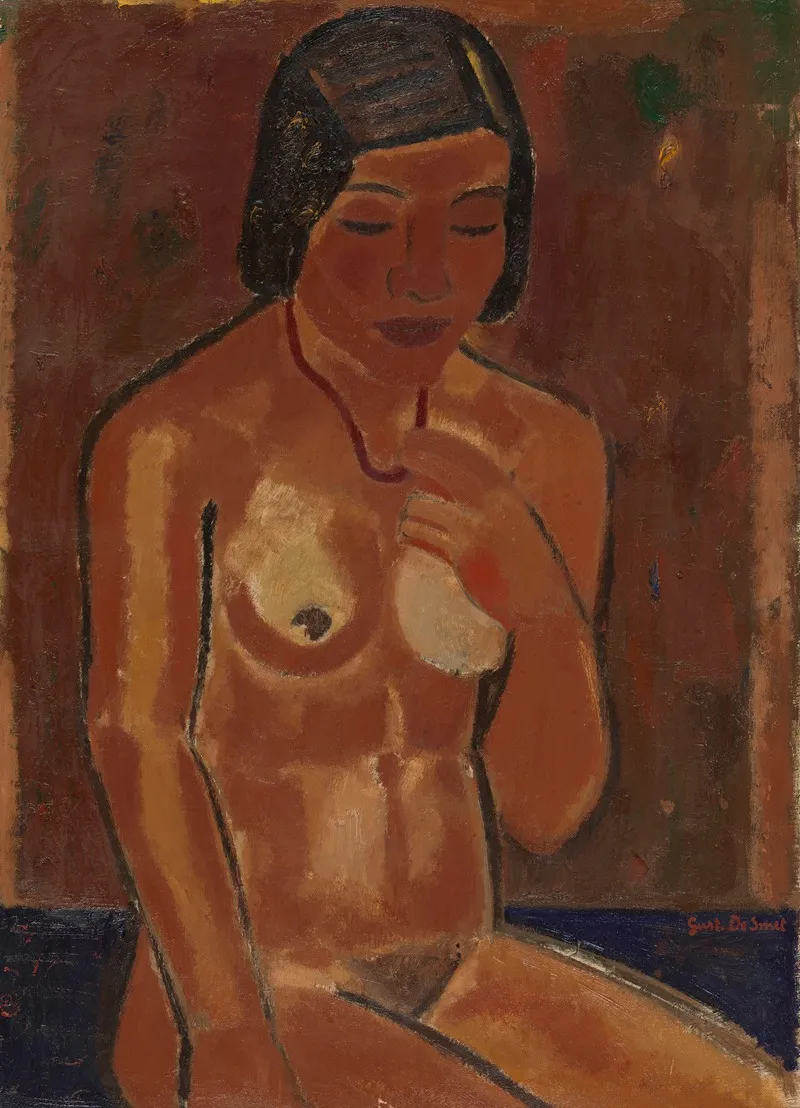Nude With Necklace by Gustave De Smet - Canvas Print