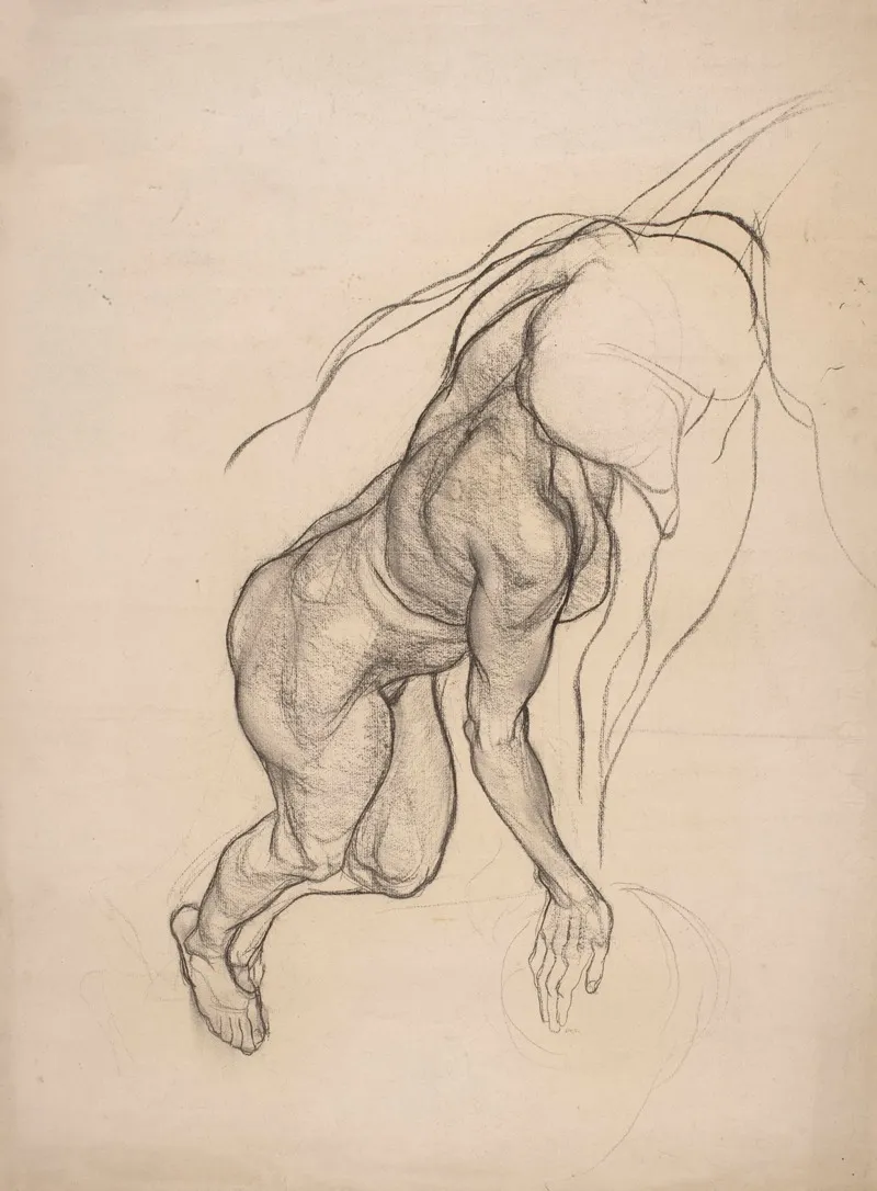 Nude Woman Lying On Her Stomach