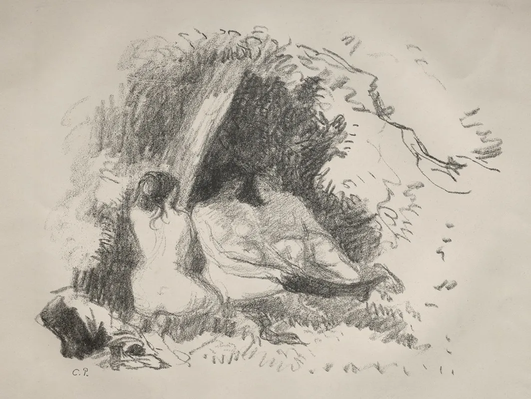 Nude Women by Camille Pissarro - Canvas Print