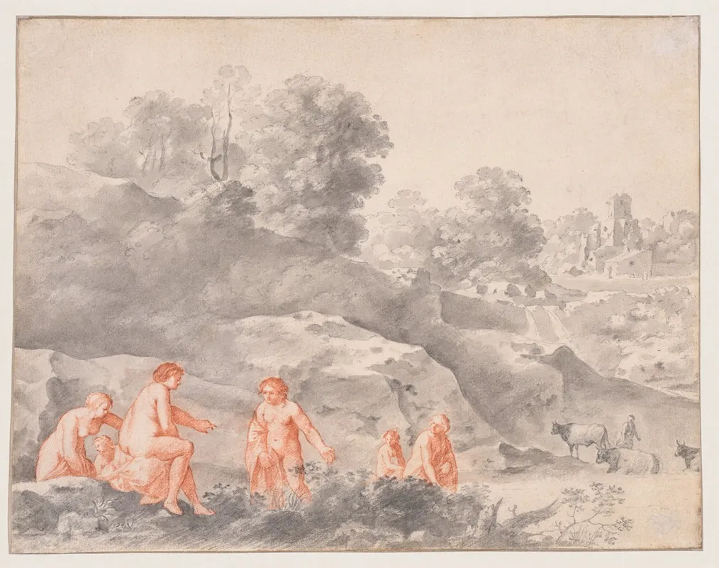 Nudes In A Landscape Possibly Diana And Callisto