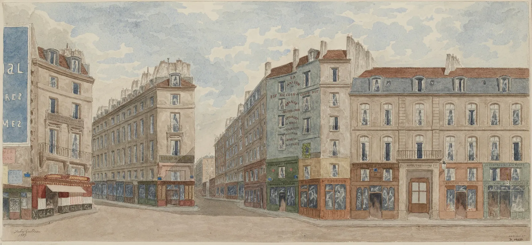 Numeros 15 A 21 Rue Coquilliere 1er Arrondissement by Jules Gaildrau - Canvas Print