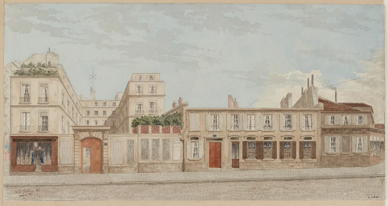 Numeros 25 A 29 Rue Monsieur Le Prince 6eme Arrondissement by Jules Gaildrau - Canvas Print