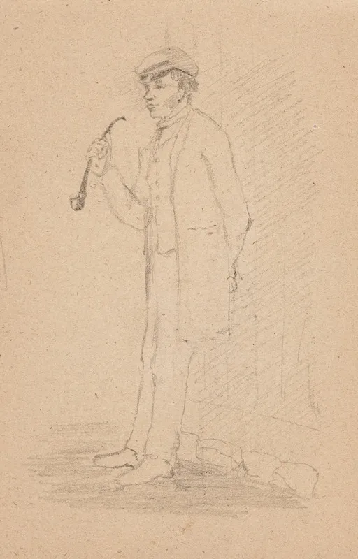 Nuori Mies Ja Piippu by Helene Schjerfbeck - Canvas Print