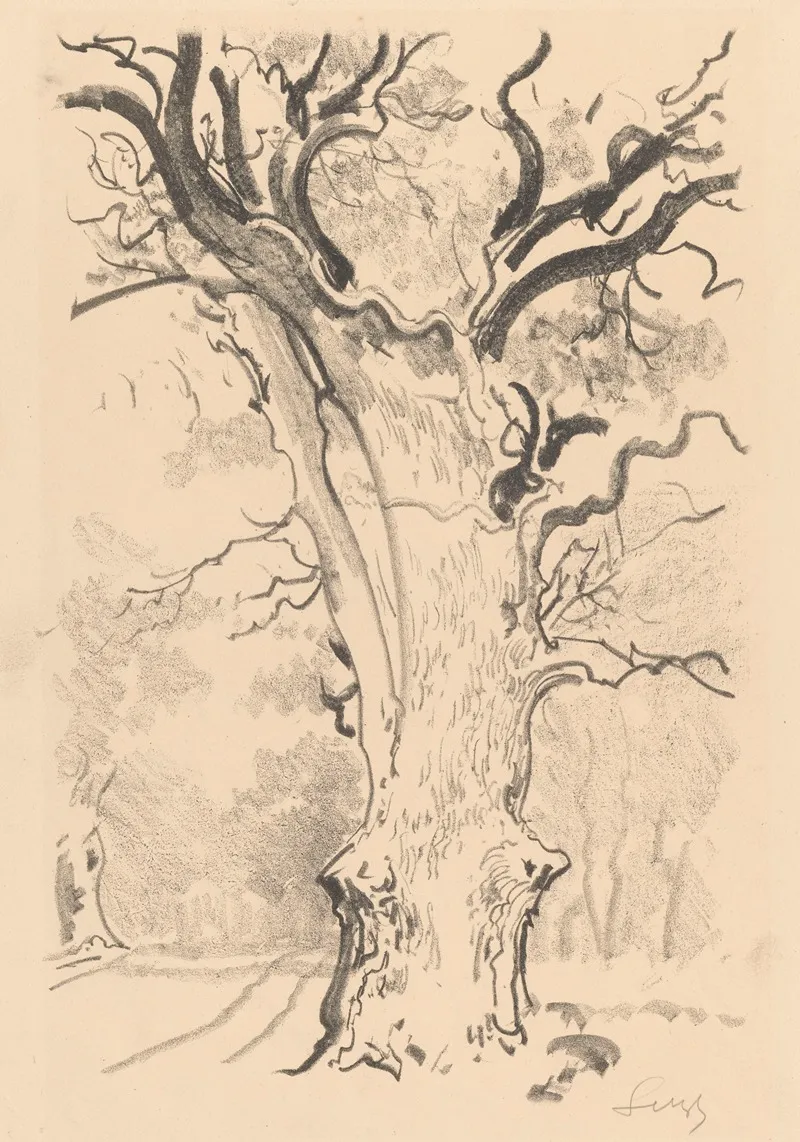 Oak About Rogalin by Leon Wyczółkowski - Canvas Print