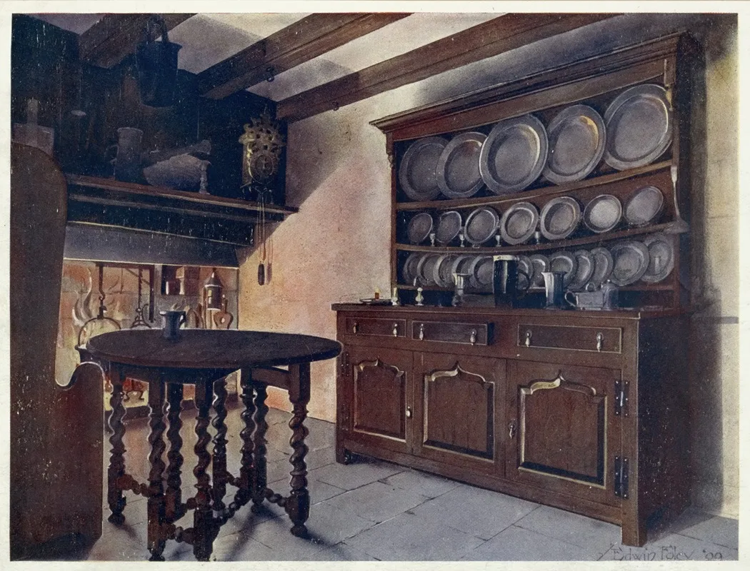 Oak Welsh Dresser by Edwin Foley - Canvas Print