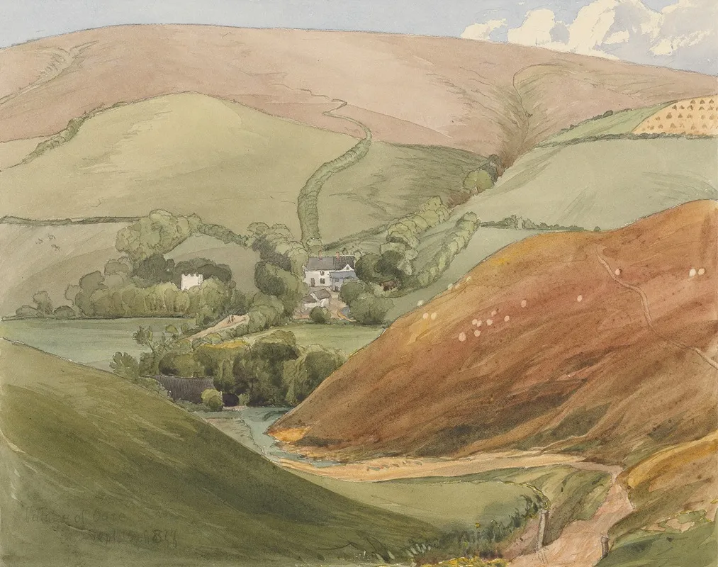 Oare Village by Rev. James Bulwer - Canvas Print