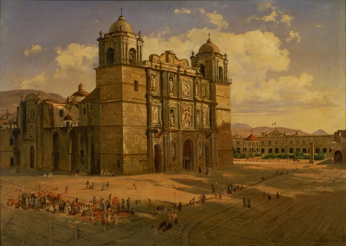 Oaxaca Cathedral by José María Velasco - Canvas Print