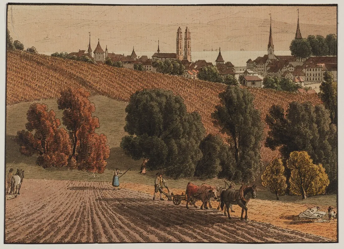 Obere Zaune by Johann Jakob Biedermann - Canvas Print