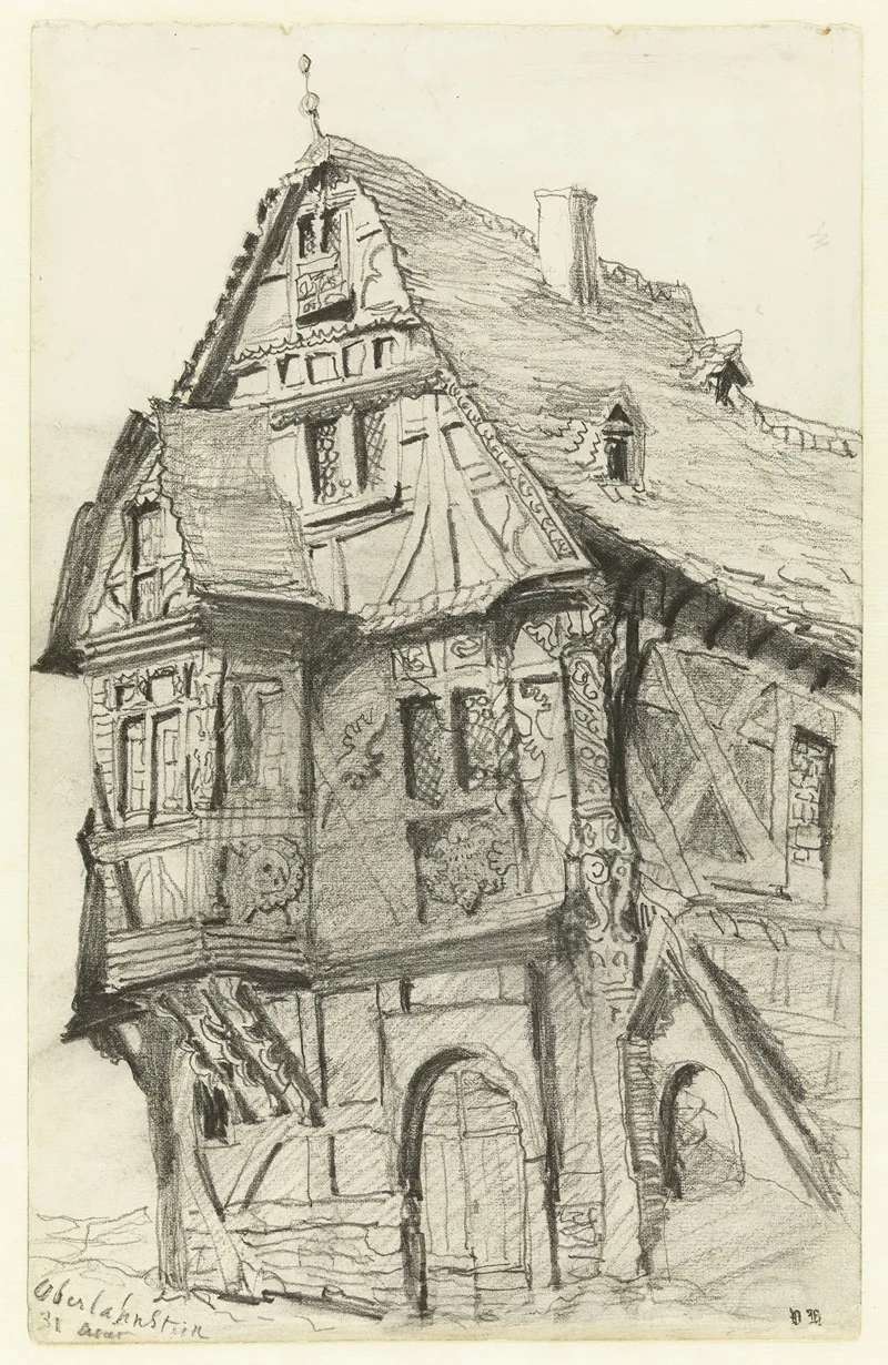 Oberlahnstein by Victor Hugo - Canvas Print