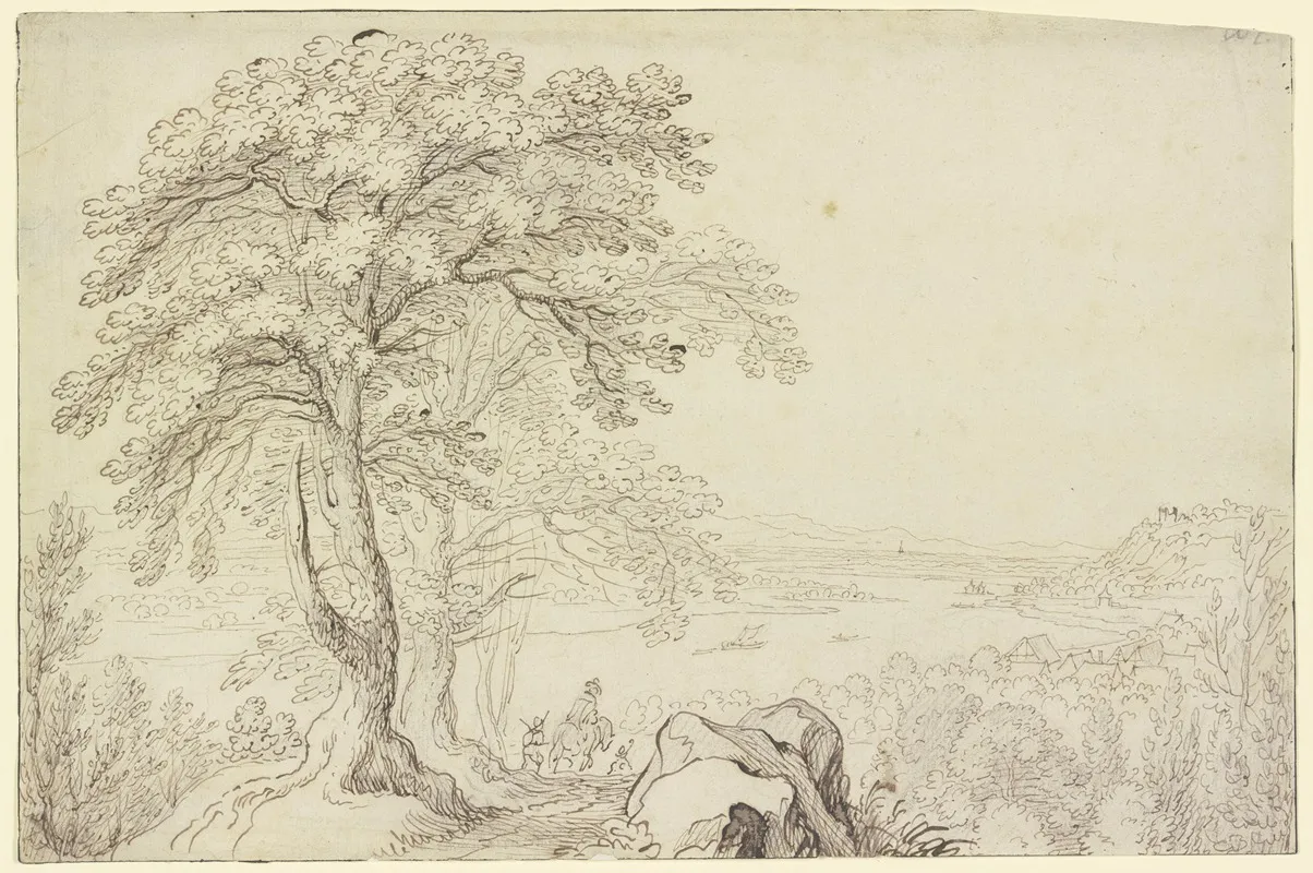 Oberrheinische Landschaft by Matthäus Merian the elder - Canvas Print