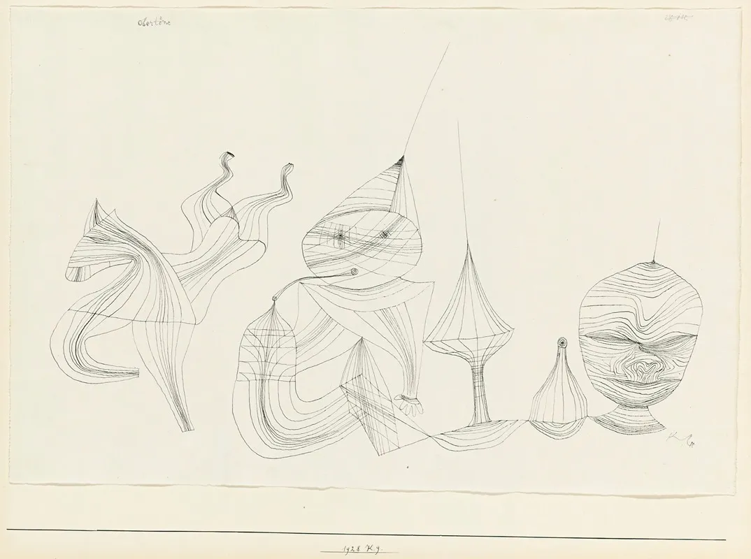 Obertone Overtones by Paul Klee - Canvas Print