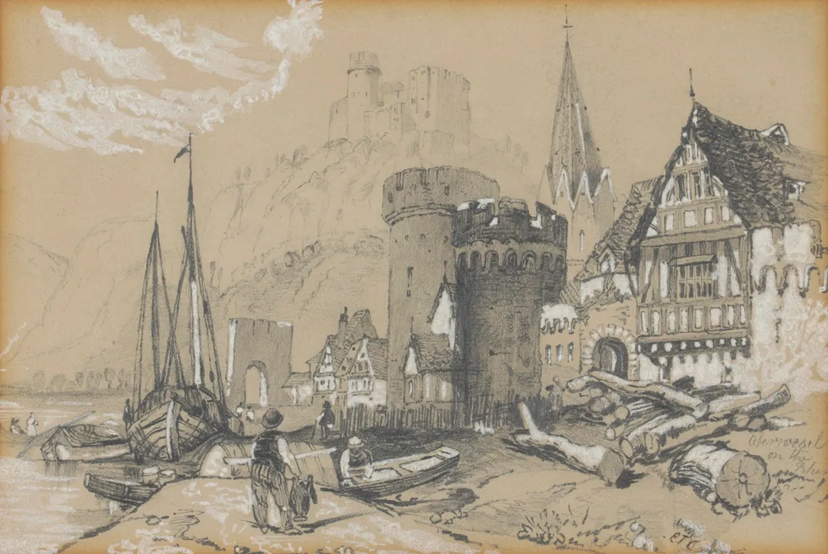 Oberwesel 2 by Edward Theodore Compton - Canvas Print