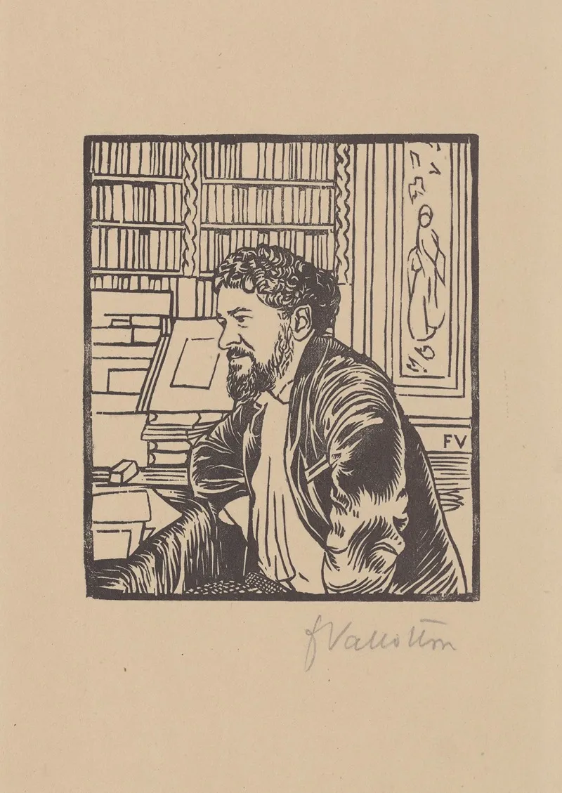 Octave Uzanne by Félix Vallotton - Canvas Print
