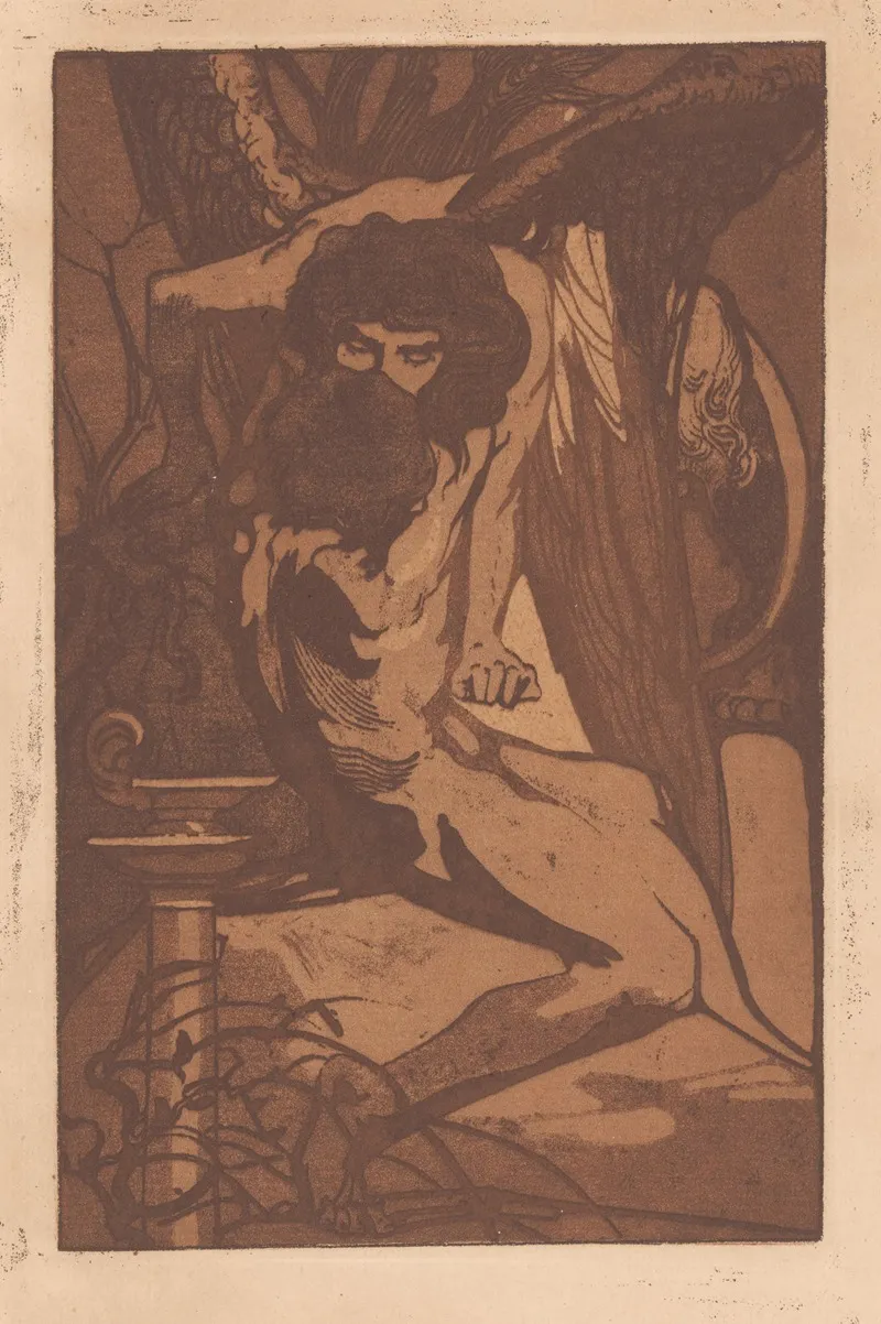 Oedipus En De Sfinx 1 by Johannes Josephus Aarts - Canvas Print