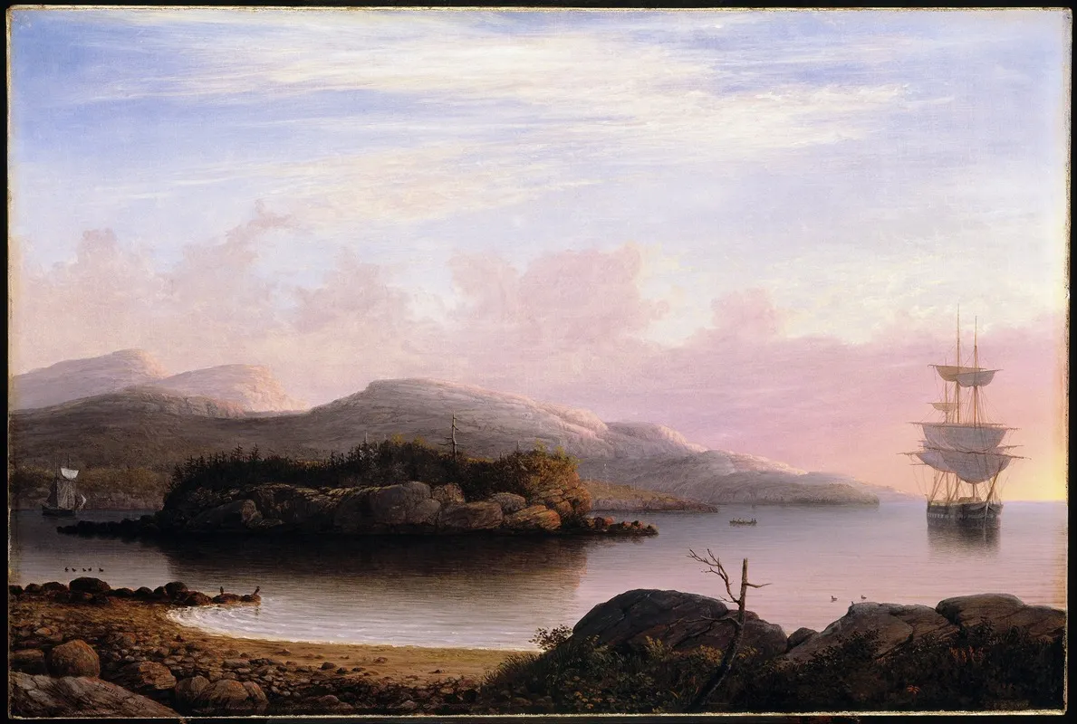 Off Mount Desert Island by Fitz Henry Lane - Canvas Print