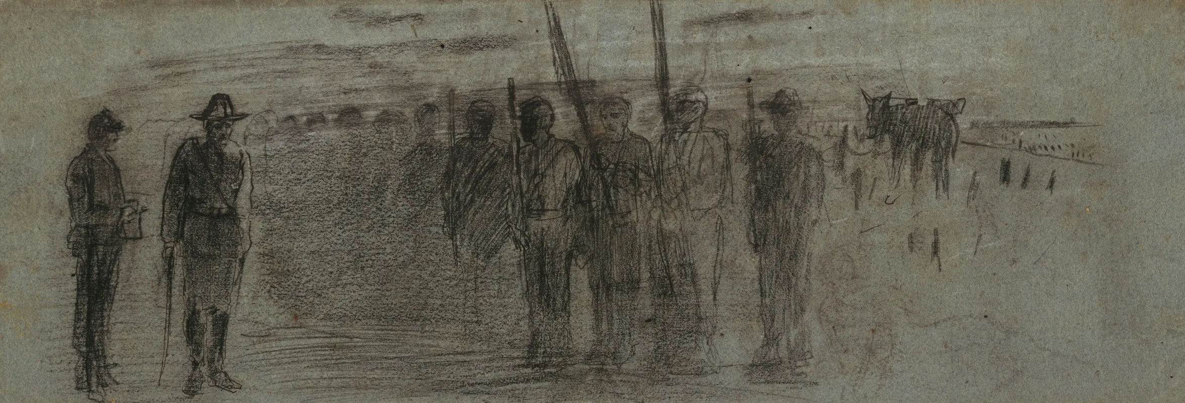 Officer And Aide Inspecting A Squadron