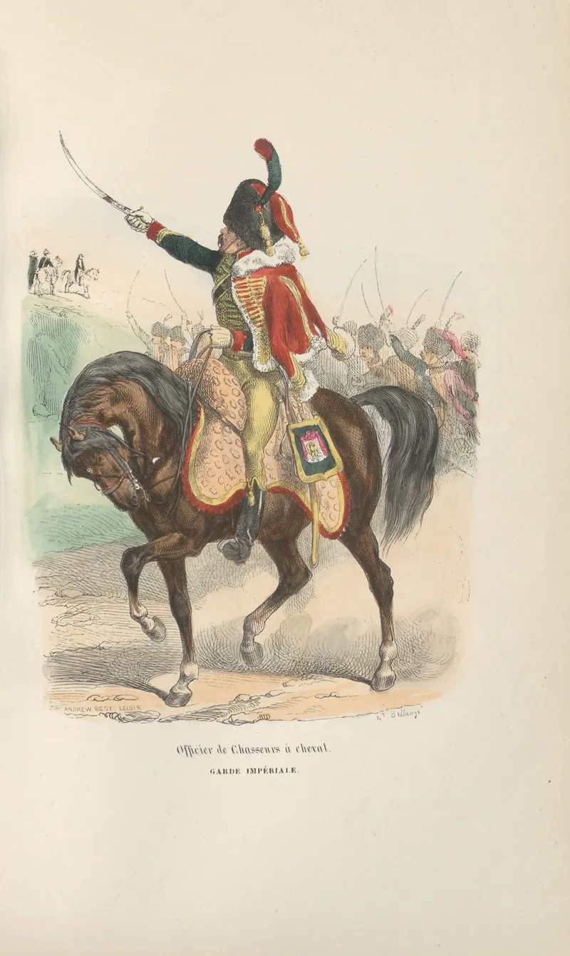 Officier De Chasseurs A Cheval Garde Imperiale by Hippolyte Bellangé - Canvas Print