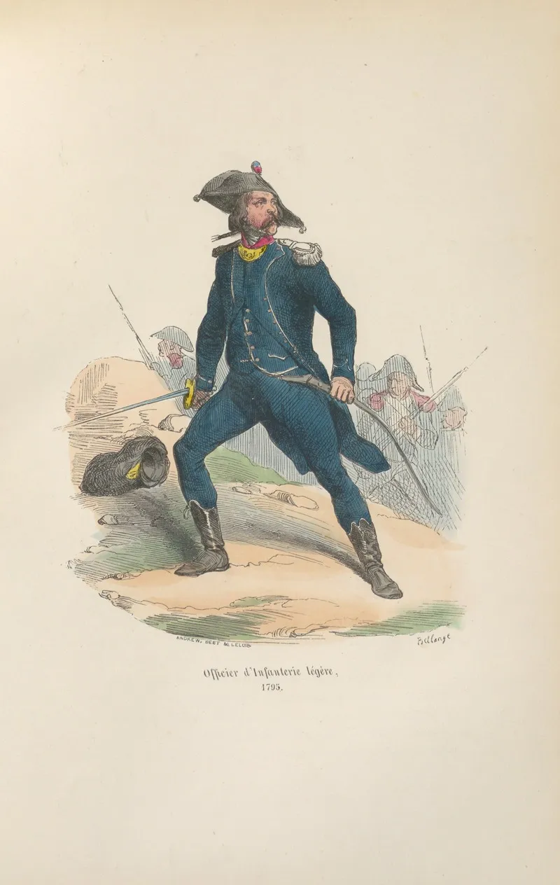 Officier Dinfanterie Legere 1795 by Hippolyte Bellangé - Canvas Print