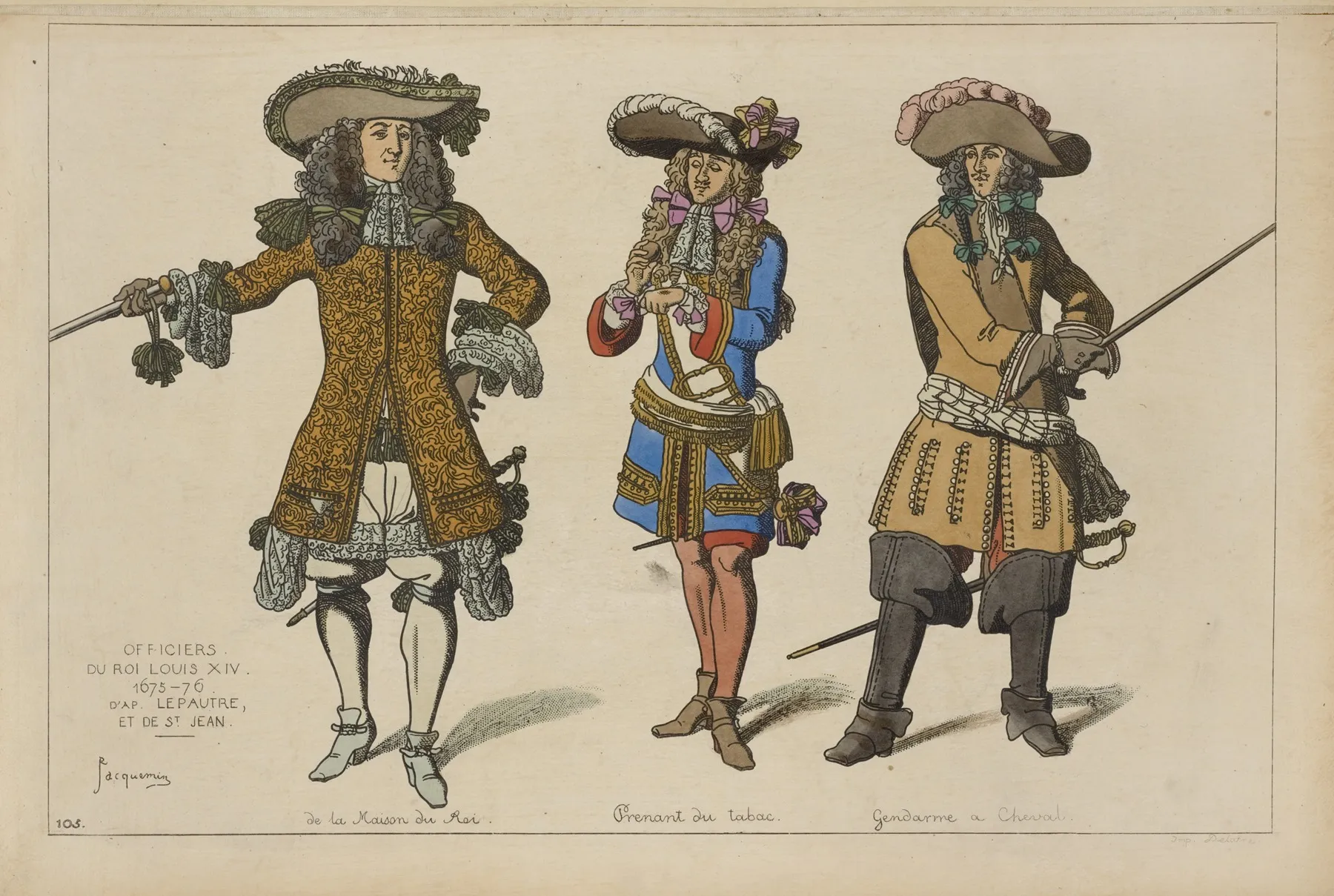 Officiers Du Roi Louis Xiv 1675 76