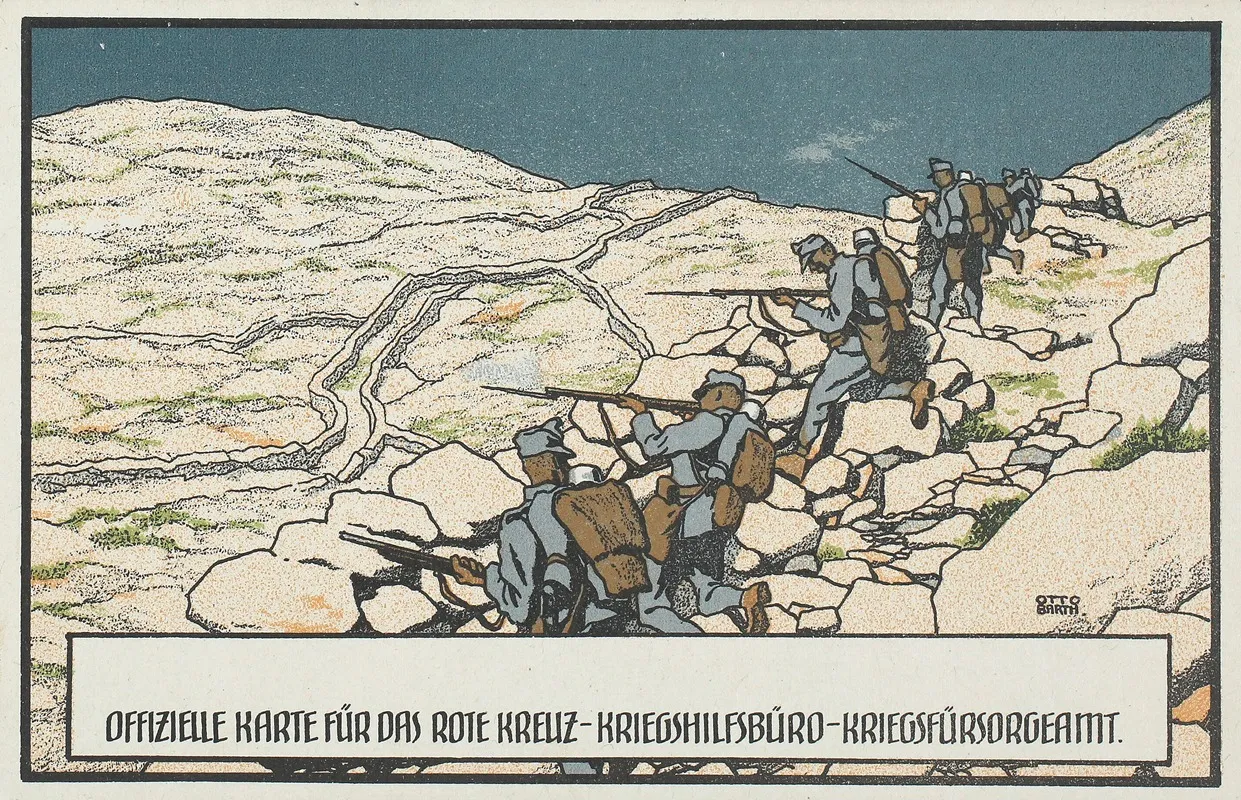 Offizielle Karte Fur Das Rote Kreuz Kriegshilfsburo Kriegsfursorgeamt by Otto Barth - Canvas Print