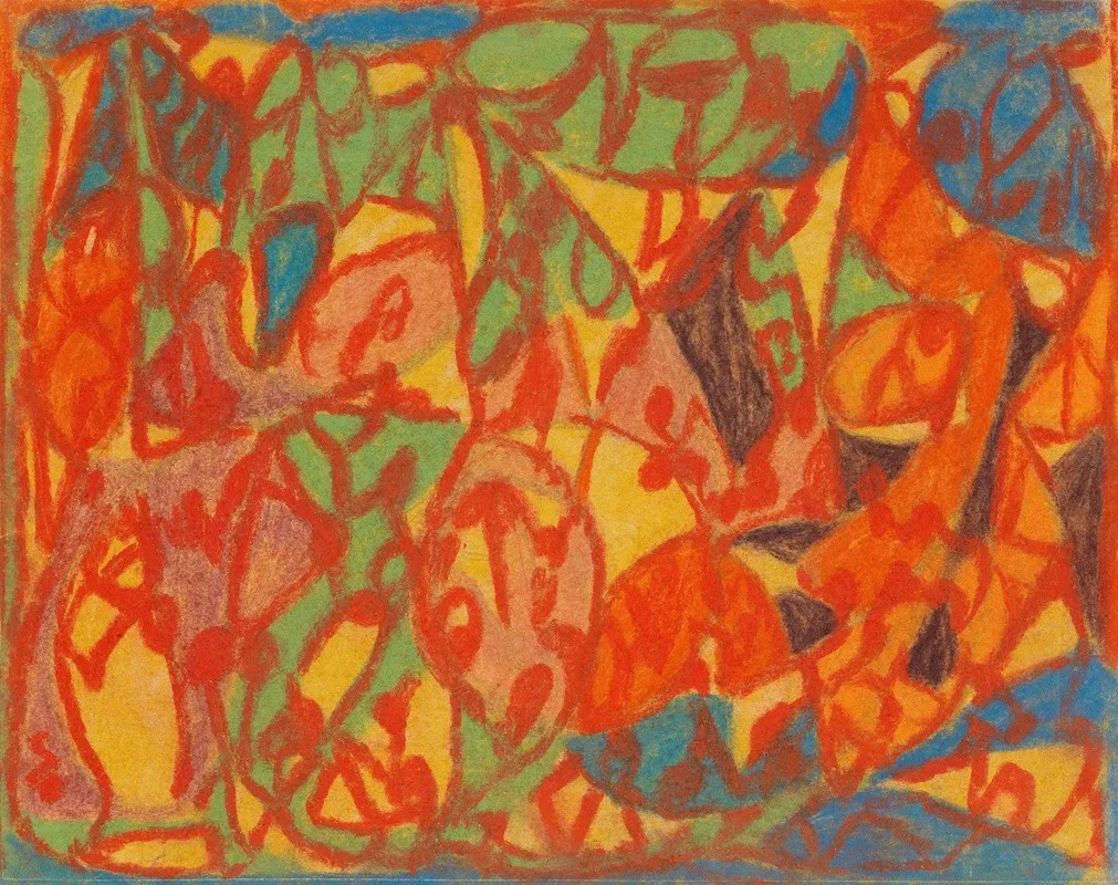 Ohne Titel 23 by Adolf Hölzel - Canvas Print