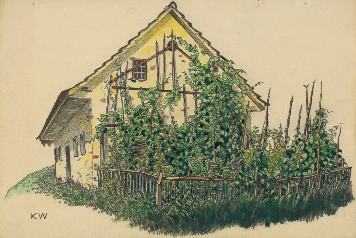 Ohne Titel Bauernhaus Mit Vorgarten