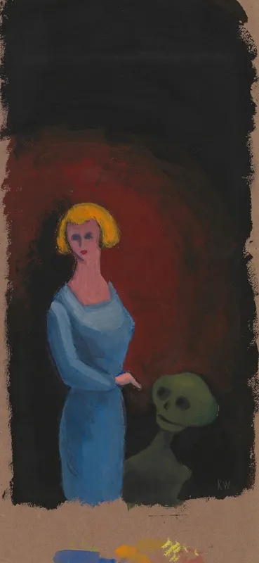 Ohne Titel Frau Mit Tod