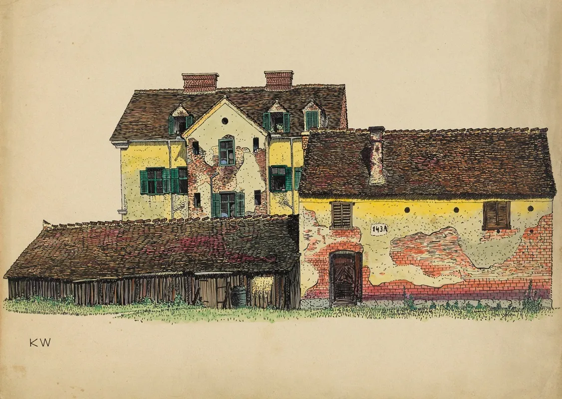 Ohne Titel Hauser Mit Holzscheune