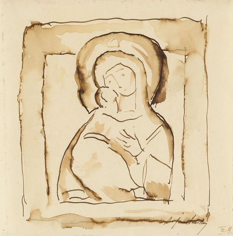 Ohne Titel Ikone by Alexej von Jawlensky - Canvas Print