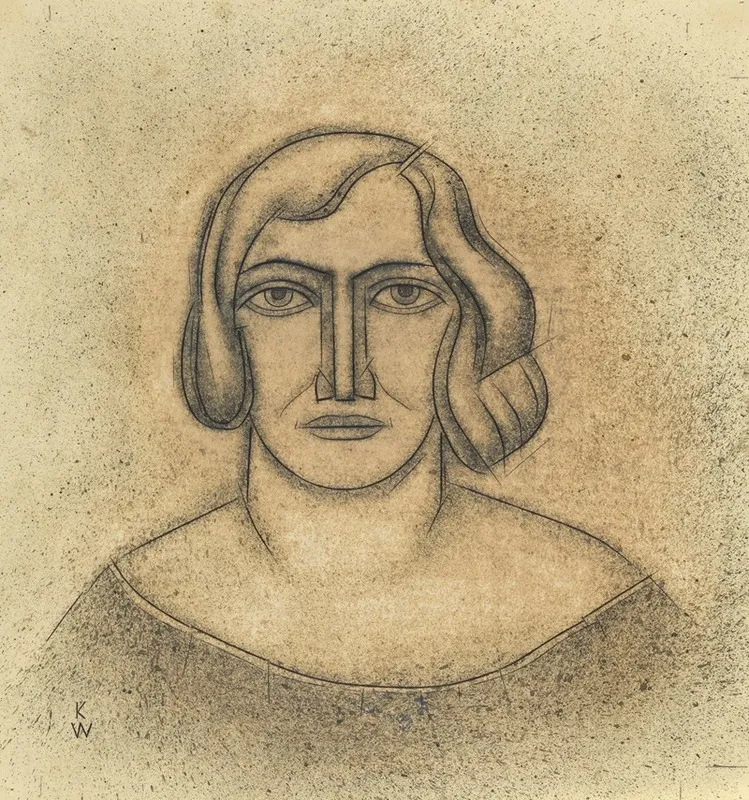 Ohne Titel Portrat 2 by Karl Wiener - Canvas Print