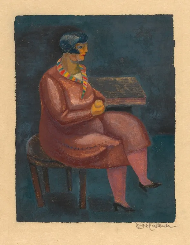 Ohne Titel Sitzende Frau