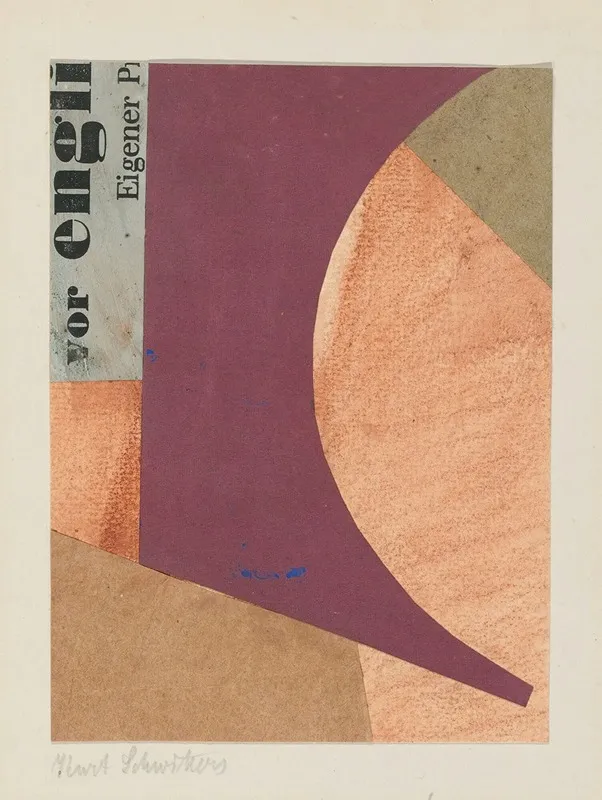 Ohne Titel Vor Engli Eigener P 2 by Kurt Schwitters - Canvas Print