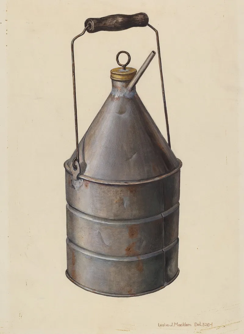 Oil Can by Leslie Macklem - Canvas Print