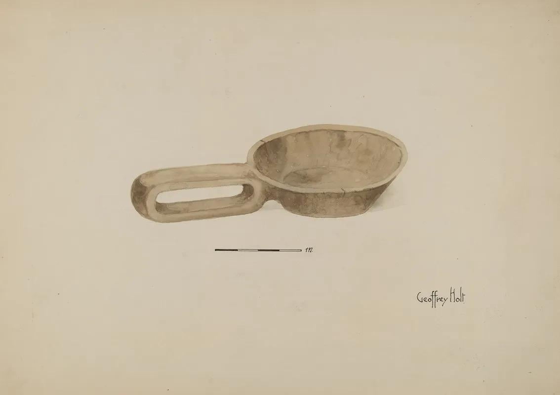 Oil Wood Ladle by Geoffrey Holt - Canvas Print
