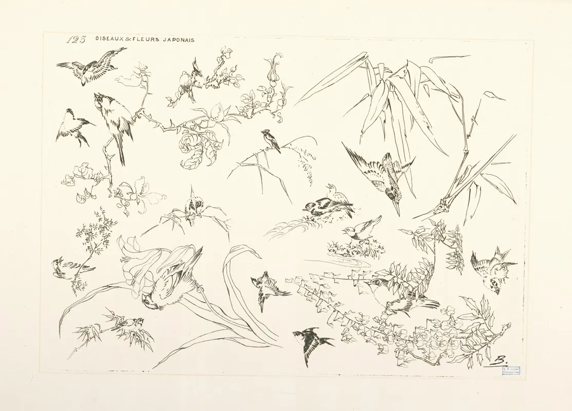 Oiseaux Et Fleurs Japonais