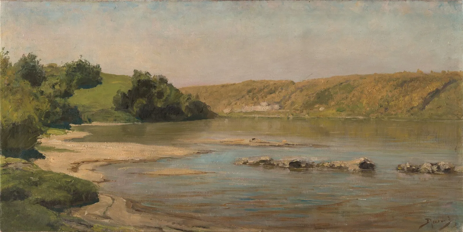 Oka River by Vasily Dmitrievich Polenov - Canvas Print