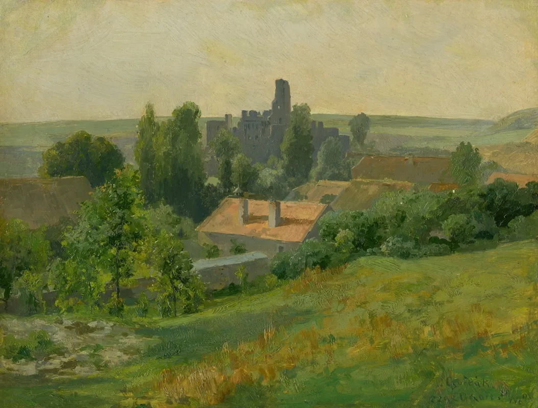 Okor Castle by Ľudovít Čordák - Canvas Print