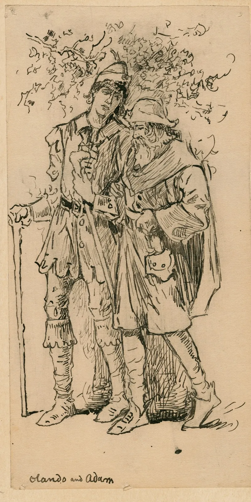 Olando And Adam by Louis Rhead - Canvas Print