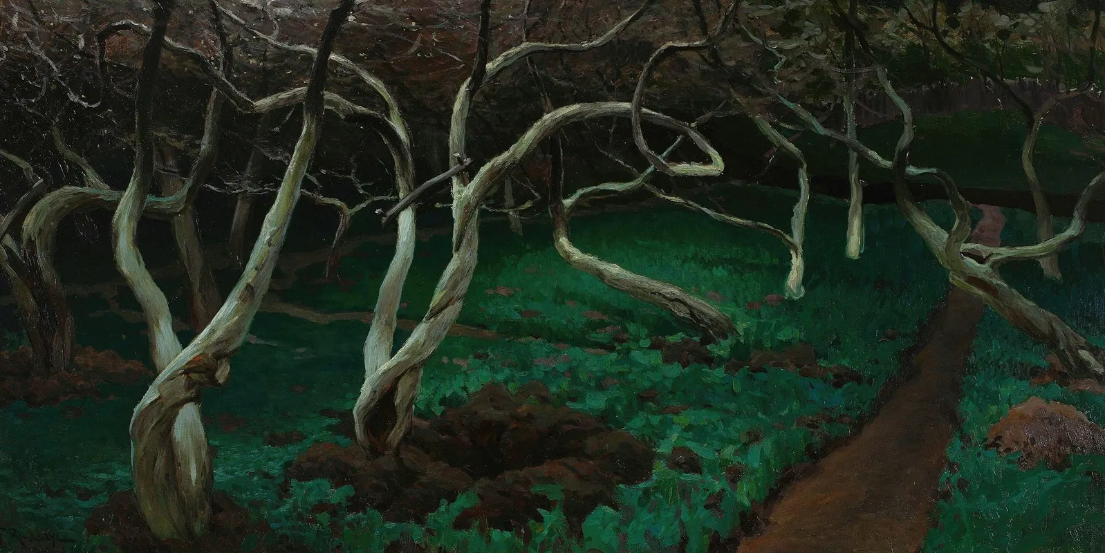 Old Apple Trees 2 by Ferdynand Ruszczyc - Canvas Print