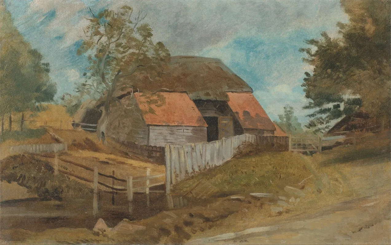 Old Barn by Lionel Constable - Canvas Print