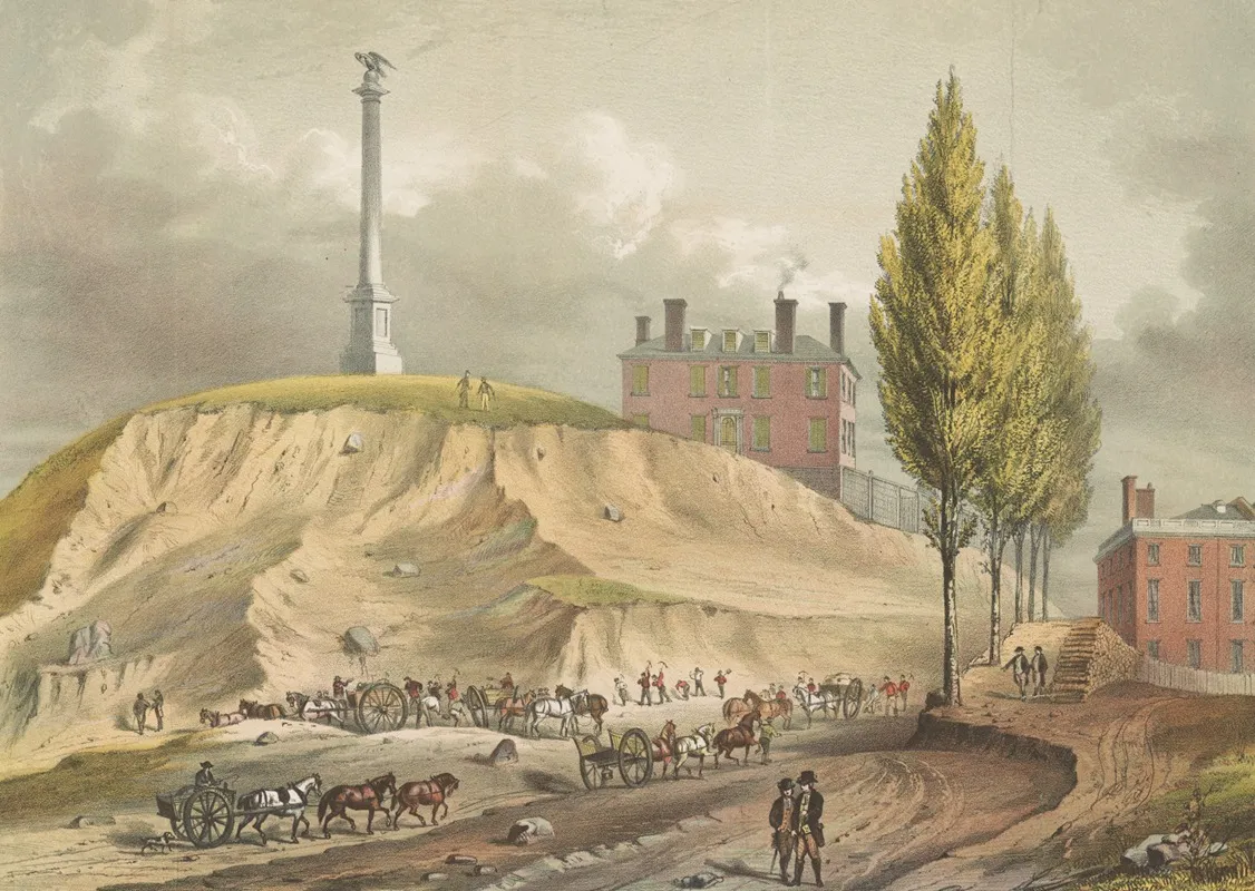 Old Boston Beacon Hill From Mt Vernon St Near The Head Of Hancock St