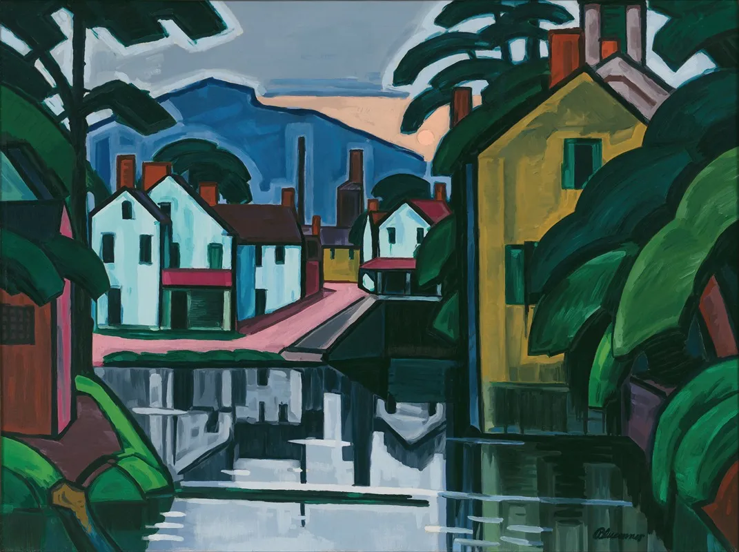 Old Canal Port by Oscar Bluemner - Canvas Print