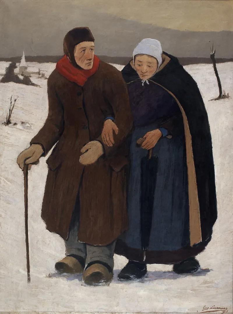 Old Couple by Eugène Laermans - Canvas Print