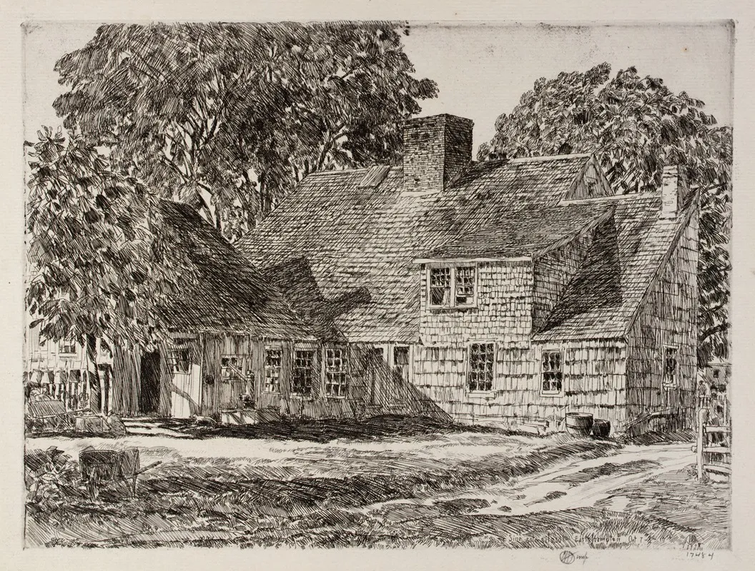 Old Dominy House by Childe Hassam - Canvas Print