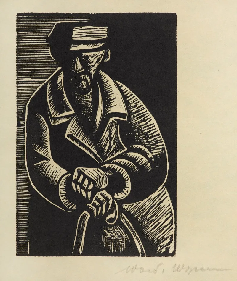 Old Elderly Man by Wacław Wąsowicz - Canvas Print