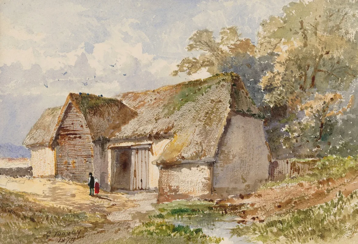 Old Farm by Edwin Toovey - Canvas Print